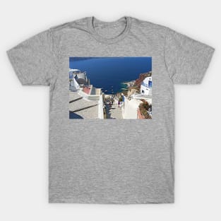 Santorini Caldera from Fira III T-Shirt